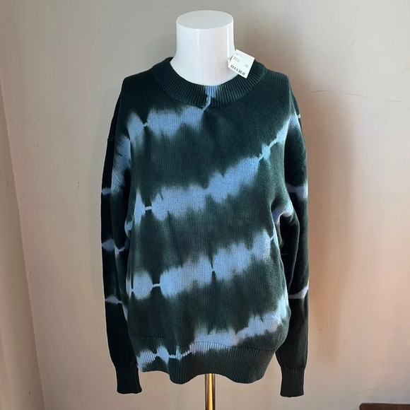 Urban Outfitters Tie Dye Striped Green & Blue Sweater Sz XS NWT - Picture 1 of 6